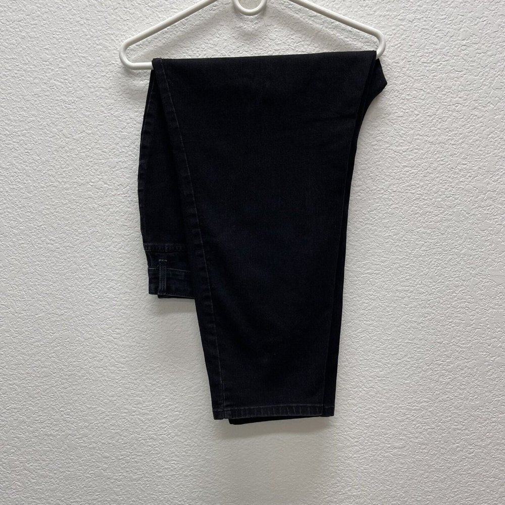 Charter Club Womens 22W Plus Bristol Skinny Ankle Black Jeans Denim Flat Front